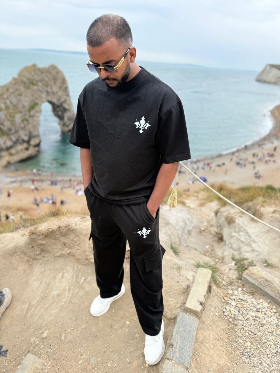 Men’s Premium Black Tracksuit (T-Shirt & Trouser Set)